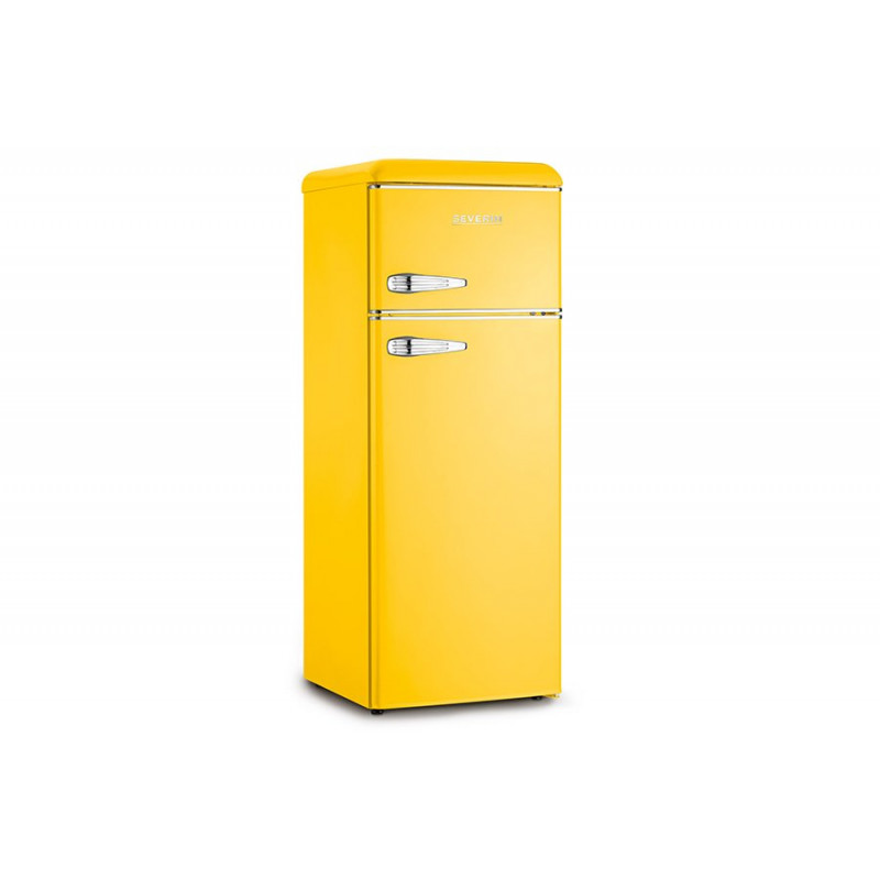 Retro Refrigerator Double Door Severin Yellow KS 9952