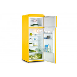 Retro Refrigerator Double Door Severin Yellow KS 9952
