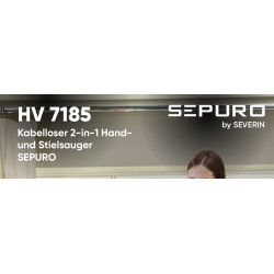 HV 7185 – SEPURO – ASPIRAPOLVERE VERTICALE A BATTERIA SEVERIN