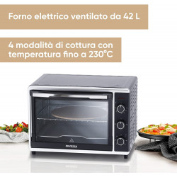 Forno Elettrico 42L girarrosto pizza 230 gradi Fornetto SEVERIN TO 2058 - Nero