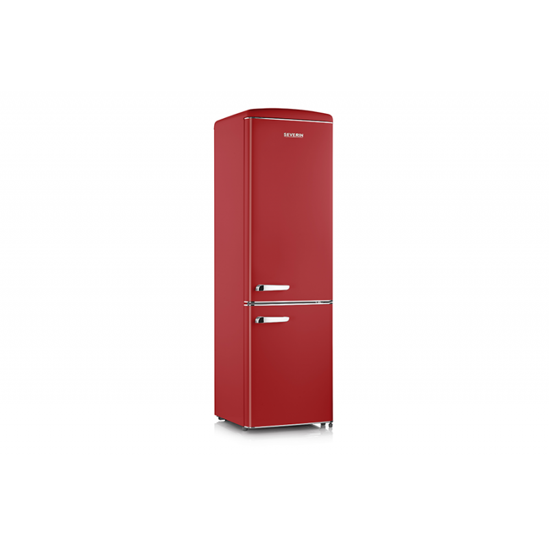 Retro Double Door Refrigerator Combined Severin Red RKG 8920