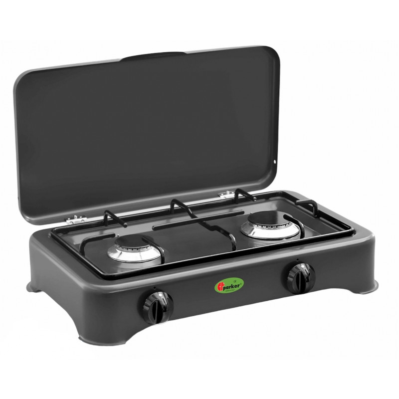 copy of METHANE GAS / LPG STOVE WITH 2 BURNERS GRAPHITE GRAY CFPARKER MOD. 5326GSP