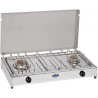 2-burner LPG / methane gas cooker with Stainless steel floor safety valve cfparker mod. 5522G. Color: Grey