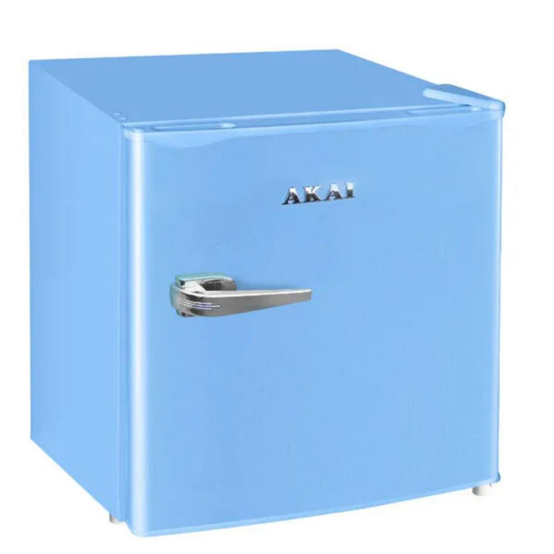 AKAI Mini Frigo Frigobar Minibar Retro 46 Lt Classe F Blu Vintage CLASS55KBL