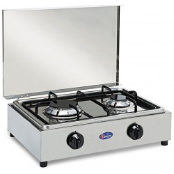 LPG / METHANE GAS STOVE 2 BURNERS VALVED WITH REMOVABLE TOP MOD. 200ACCGP