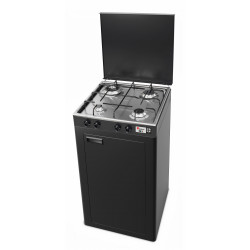 CFParker Fornello Cucina a Gas Gpl / Metano 4 fuochi grigio grafite piano acciaio inox 3,5 Kw Mobile 541GSPGP/C