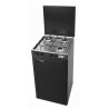 CFParker Fornello Cucina a Gas Gpl / Metano 4 fuochi grigio grafite piano acciaio inox 3,5 Kw Mobile 541GSPGP/C