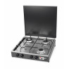 CFParker Fornello Cucina a Gas Gpl / Metano 4 fuochi grigio grafite piano acciaio inox 3,5 Kw Mobile 541GSPGP/C