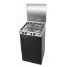 CFParker Fornello Cucina a Gas Gpl / Metano 4 fuochi acciaio inox 3,5 Kw con Mobile grigio grafite 541ACCGP/C