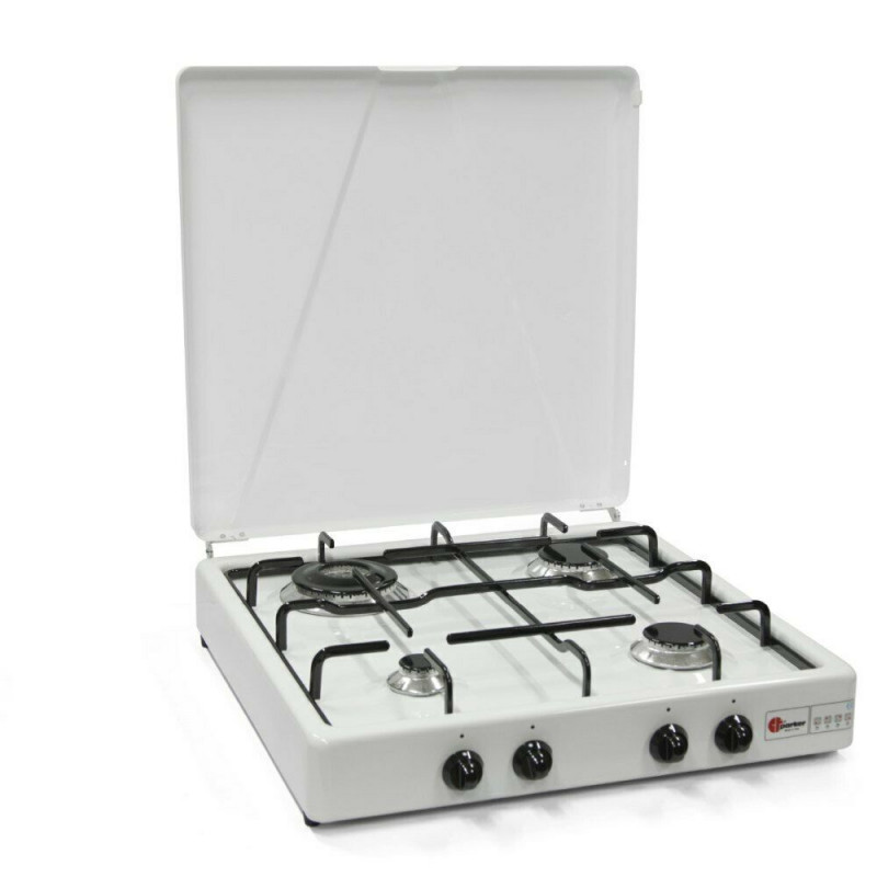 4-burner gas cooker LPG / CNG with Double Crown Safety Valve made in Italy m.542