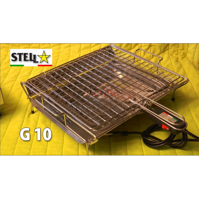 Bistecchiera griglia elettrica satinata in acciaio inox 2200 Watt Made in  Italy La Stella - ST 2200