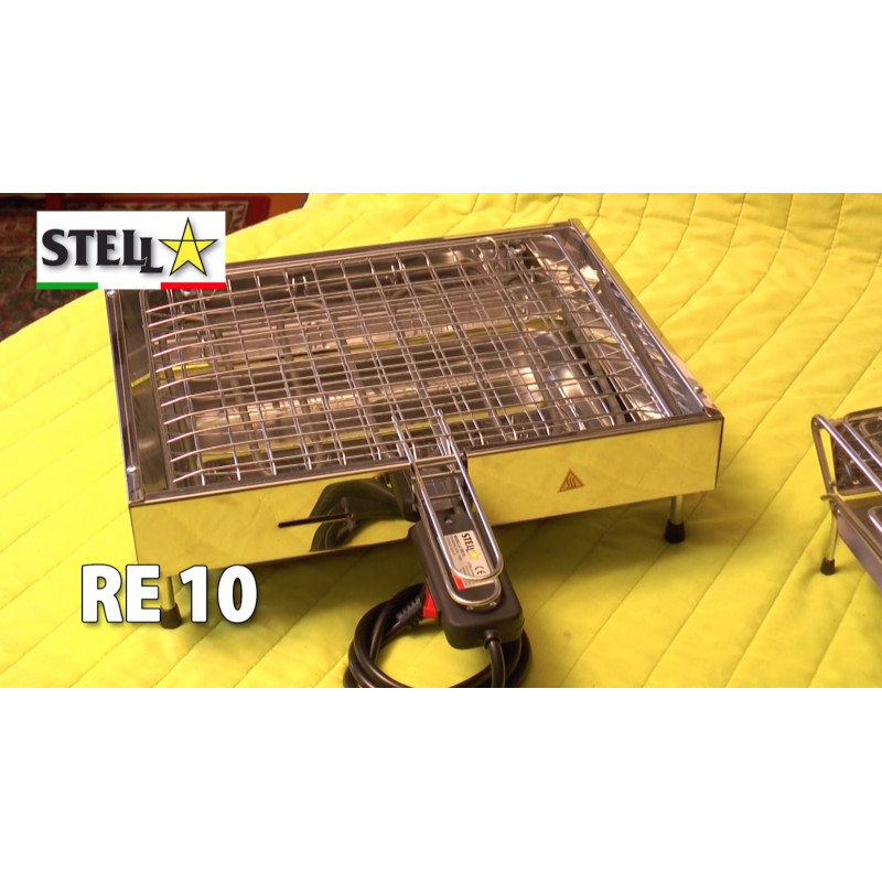 ST 2200 Bistecchiera griglia elettrica satinata in acciaio inox 2200 Watt Made in Italy La Stella 
