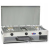 copy of LPG / methane gas stove with 2 burners Stainless steel flat burner grill 1.5 Kw cfparker mod. 552GB Color: Grey