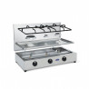 LPG/METHANE GAS STOVE THREE 3 BURNERS WITH SAFETY VALVE GRID FLAT REMOVABLE PARKER STEEL