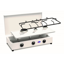 LPG/METHANE GAS COOKER 3 BURNERS WITH SAFETY VALVE GRID REMOVABLE FLAT PARKER MADE IN ITALY