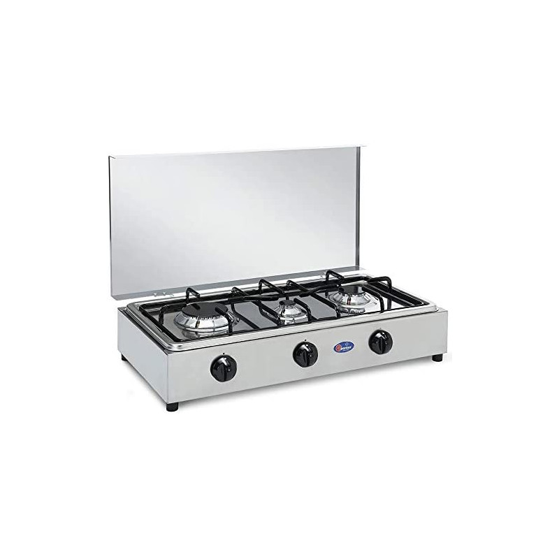 LPG / METHANE GAS STOVE 3 BURNERS WITH REMOVABLE TOP CFPARKER MOD. 300ACCGP