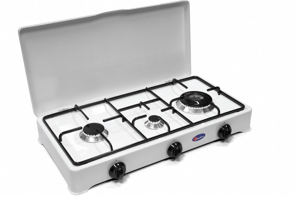 CFParker Fornello a Gas 3 Fuochi Gpl / Metano Doppia Corona mod. 5328CBGP/C