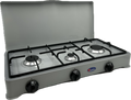 CFParker 3-Burner LPG/Methane Gas Stove with Safety Valve, Shaded Grey - 5328SFGGPS 
