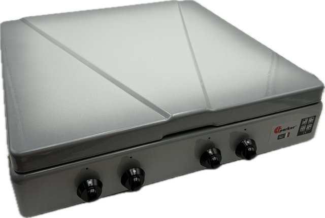 CFParker Fornello 4 Fuochi a Gas Metano con Valvola di Sicurezza Sfumato Grigio - 542SFGS