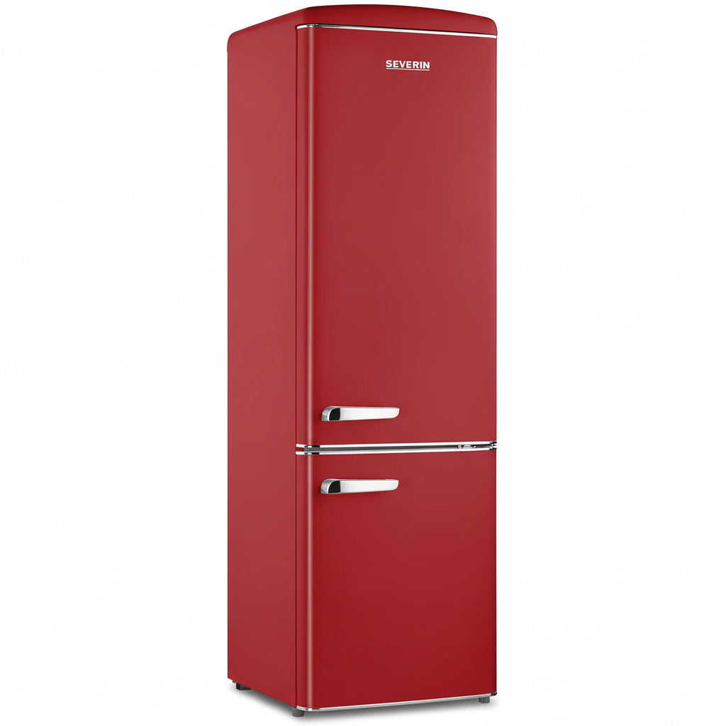 Severin Frigorifero Combinato Retro' Vintage Rosso Rkg 8917