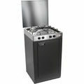 CFParker Fornello Cucina a Gas Gpl / Metano 4 Fuochi Acciaio Inox con Mobile Portabombola Grigio Grafite mod. 541ACCGP