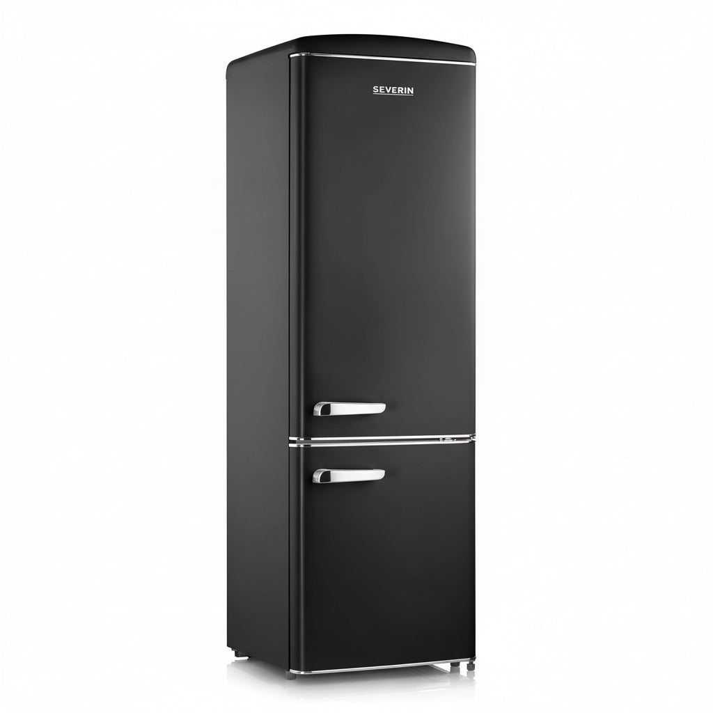 Severin Frigorifero Combinato Retro' Vintage Nero Rkg 8918