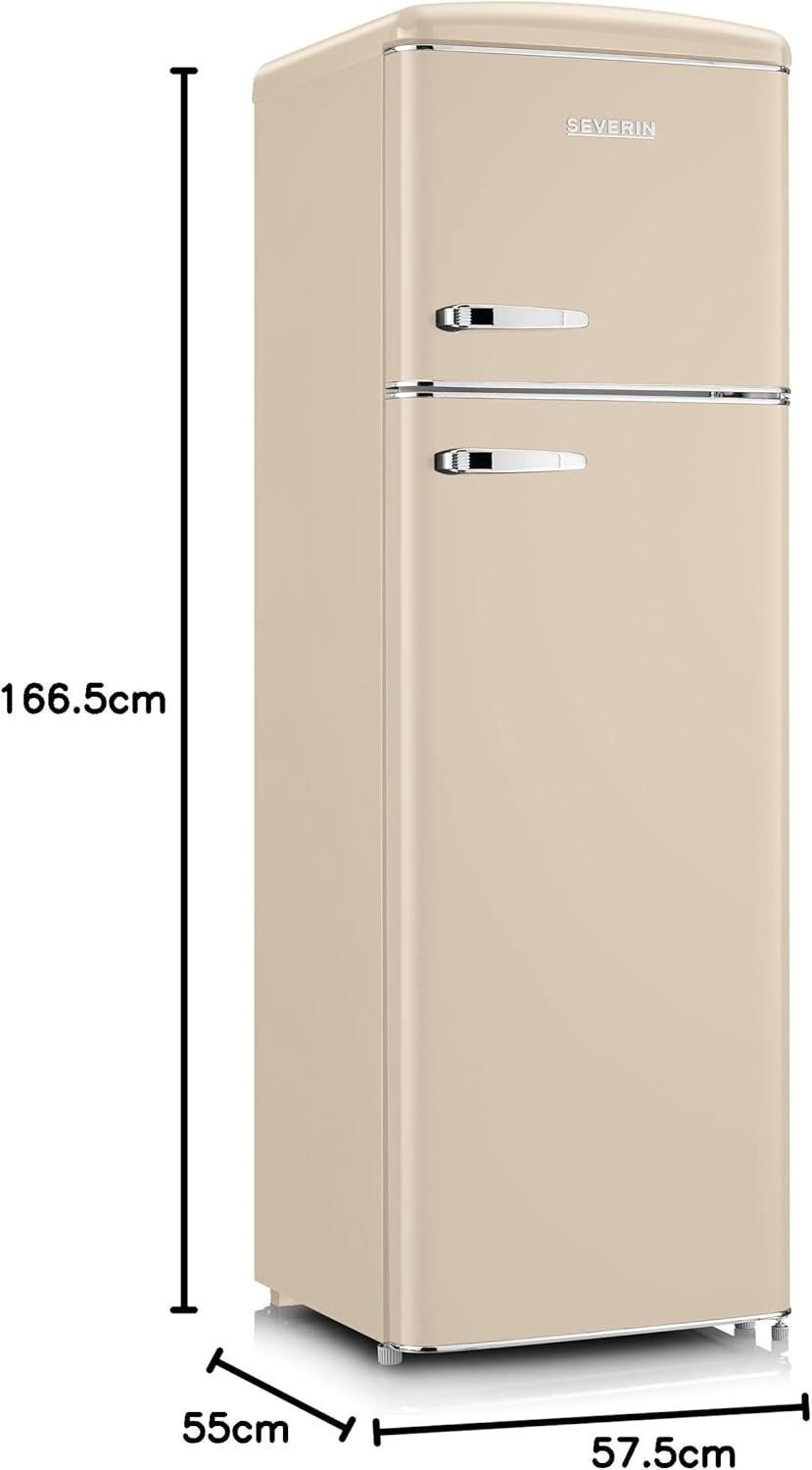 Severin Frigorifero Doppia Porta Retro' Vintage Crema Rkg 8985