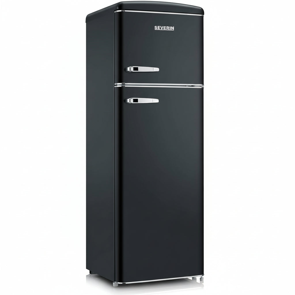 Severin Frigorifero Doppia Porta Retro' Vintage Nero Rkg 8984