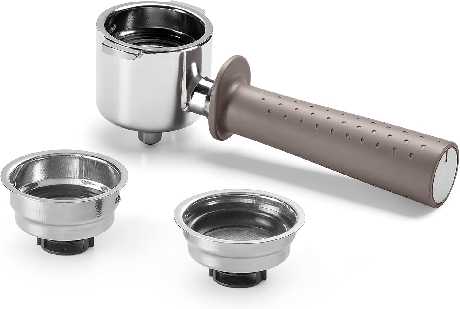 De'Longhi Stilosa EC235.CR, Macchina da caffè manuale, sistema cappuccino, caffè in polvere o Capsule ESE, serbatoio da 1 litro, 1100 W, caldaia in acciaio inossidabile, 1100 W, colore crema