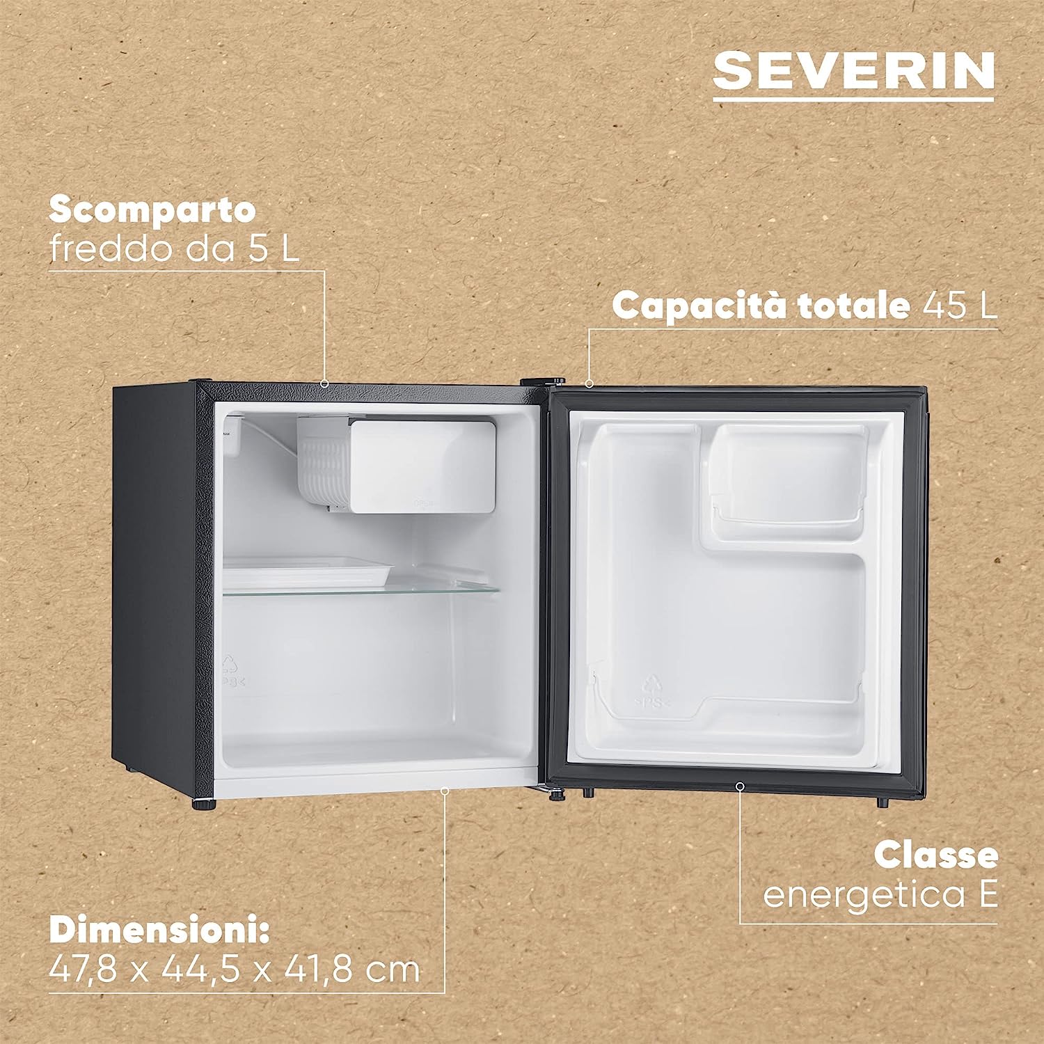 Severin Mini Frigo Box Nero KB 8879