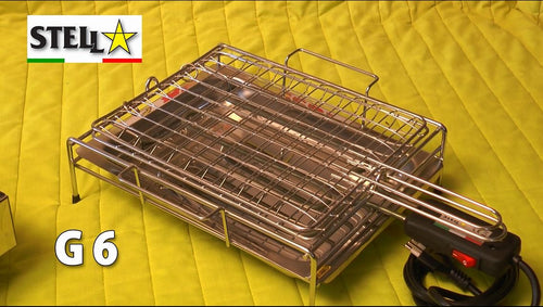 Bistecchiera griglia elettrica in acciaio inox 1900 Watt Made in Italy La Stella - G6