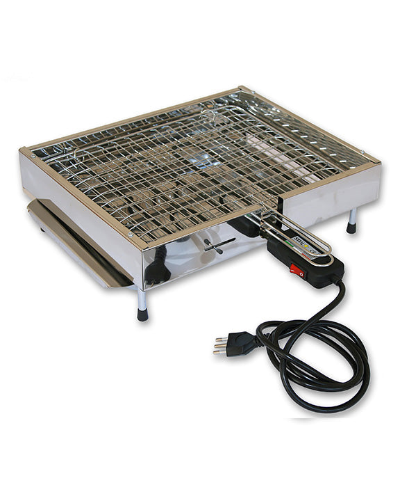 Bistecchiera griglia elettrica satinata in acciaio inox 2200 Watt Made in Italy La Stella - ST 2200