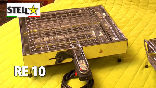 Bistecchiera griglia elettrica satinata in acciaio inox 2200 Watt Made in Italy La Stella - ST 2200