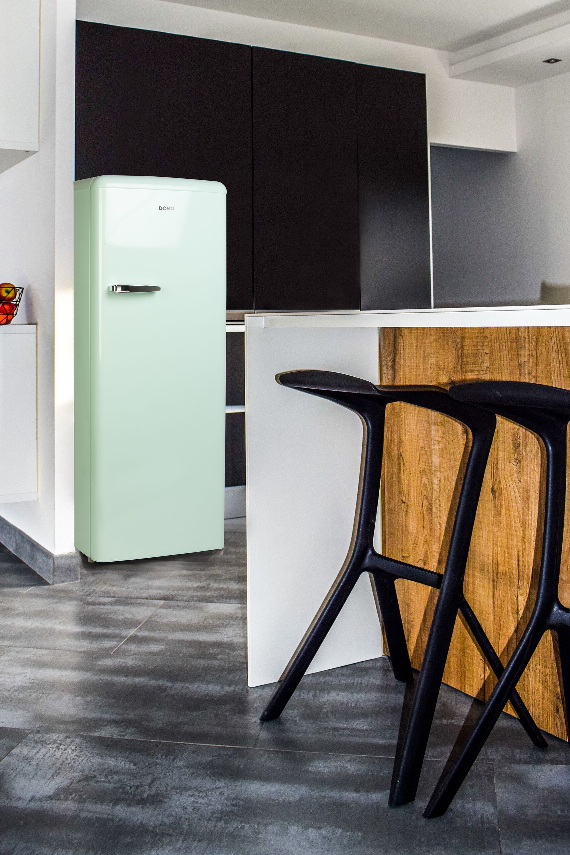 DOMO Frigorifero Mono Porta Retro' Vintage Anni 50 DO91701R Verde Menta CL. D