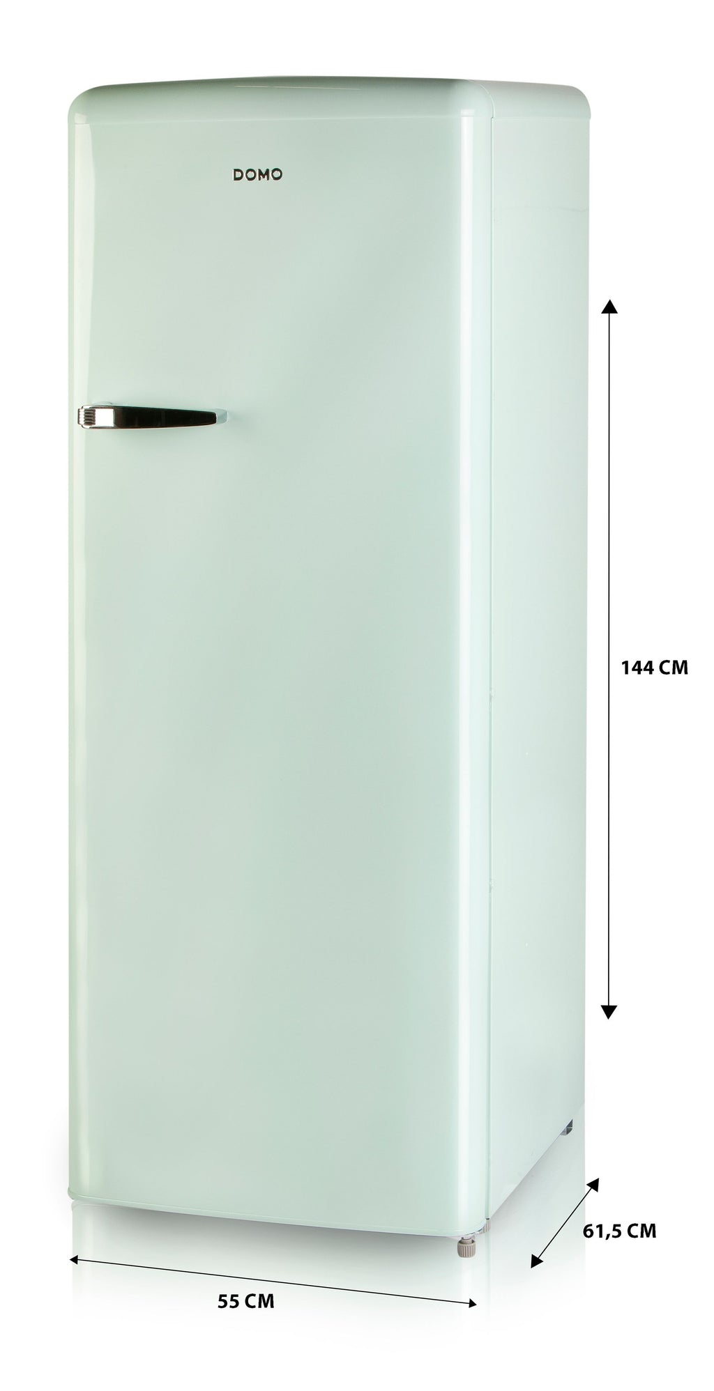 DOMO Frigorifero Mono Porta Retro' Vintage Anni 50 DO91701R Verde Menta CL. D