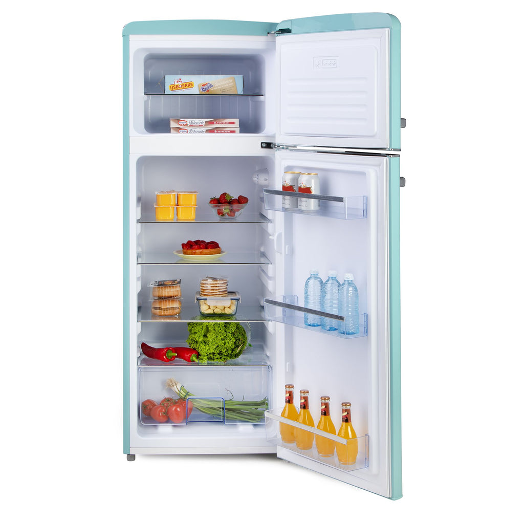 DOMO Frigorifero Doppia Porta Retro' Vintage DO91705R Turchese 144 cm CL. D