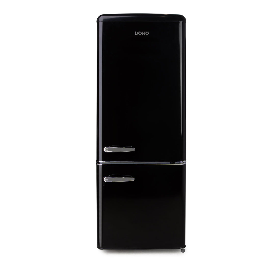 DOMO Frigorifero Combinato Retro Vintage Nero DO91706R