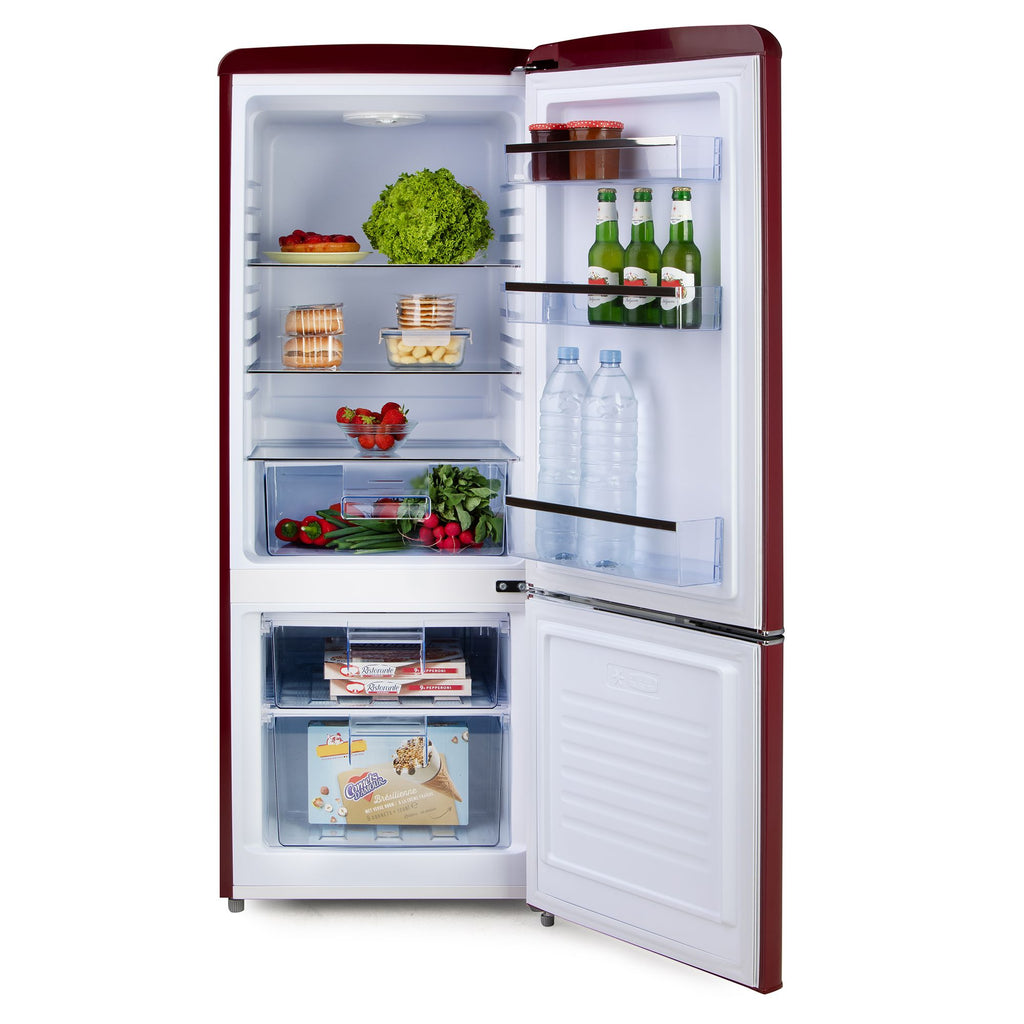 DOMO Frigorifero Combinato Retro Vintage Vinaccia DO91707R