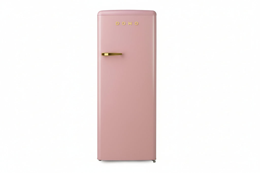 DOMO Frigorifero Mono Porta Retro' Vintage DO91708R Rosa 144 cm CL. D