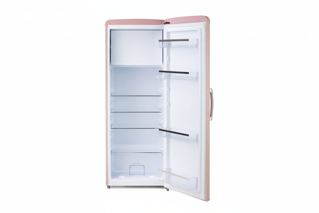 DOMO Frigorifero Mono Porta Retro' Vintage DO91708R Rosa 144 cm CL. D