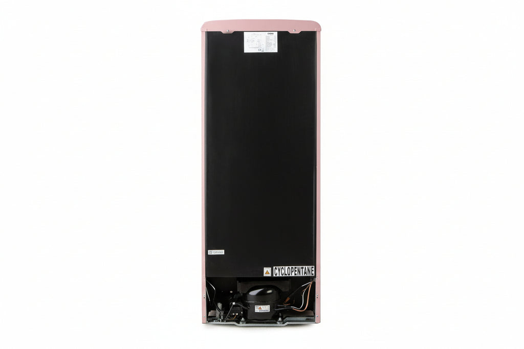 DOMO Frigorifero Mono Porta Retro' Vintage DO91708R Rosa 144 cm CL. D