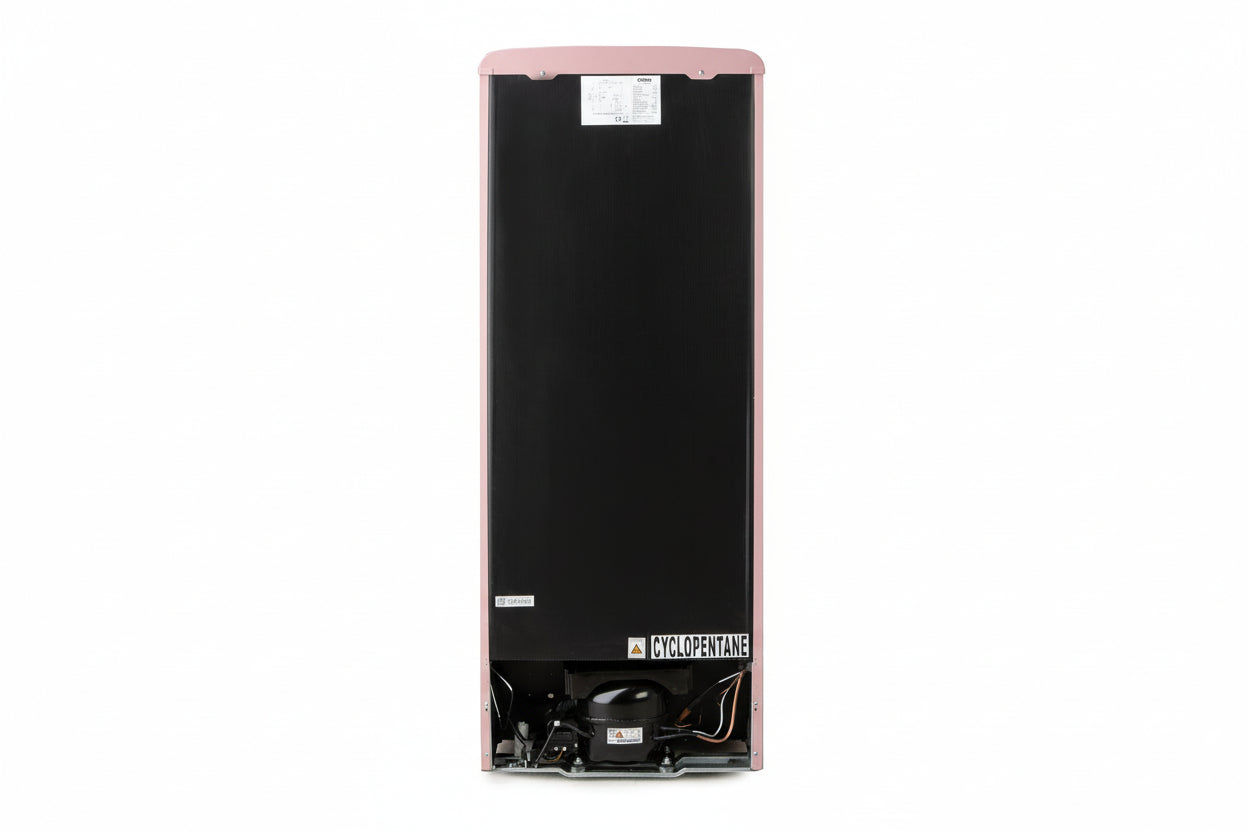 DOMO Frigorifero Mono Porta Retro' Vintage DO91708R Rosa 144 cm CL. D