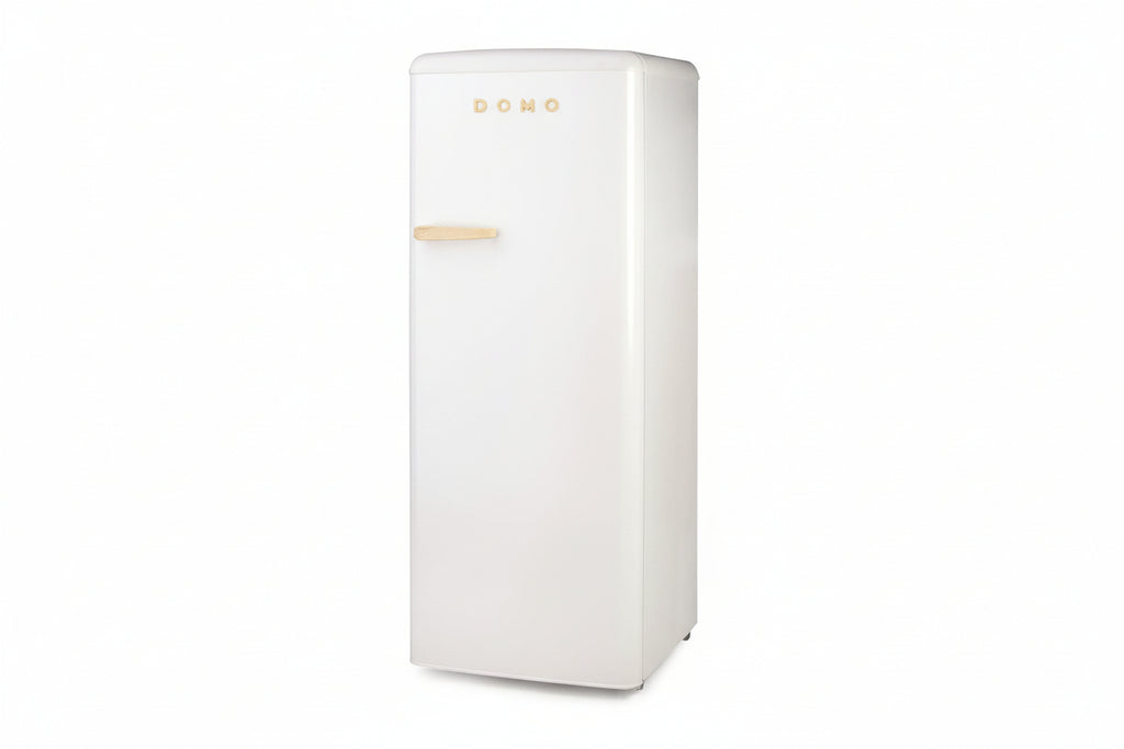 DOMO Frigorifero Mono Porta Retro' Vintage DO91709R Bianco 144 cm CL. D