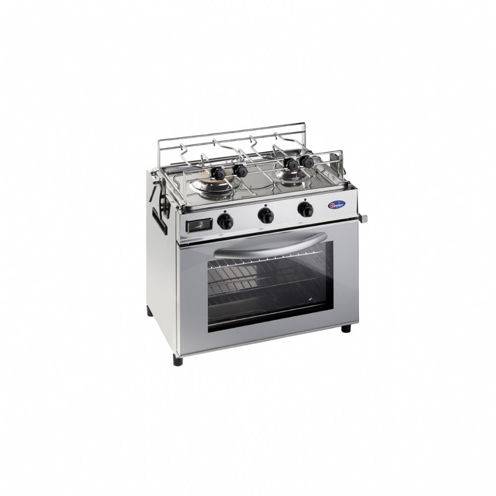 CFParker Baby cucina nautica in acciaio inox due fuochi con forno barca yacht FO600NA
