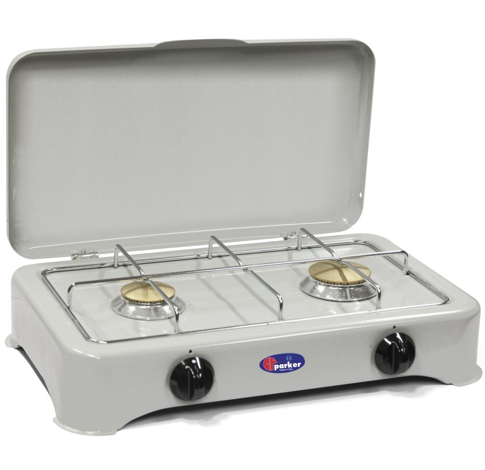 CFParker Fornello a Gas 2 Fuochi Gpl / Metano Grigio mod. 5326G