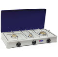 CFParker 3 Burner Gas Stove LPG/Methane Grey/Blue mod. 5328GB 