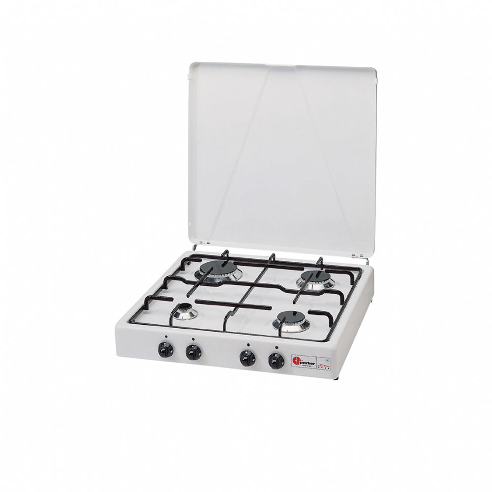 CFParker Fornello Cucina a Gas Gpl / Metano 4 Fuochi Valvola di Sicurezza con Mobile Portabombola mod. 541GPS