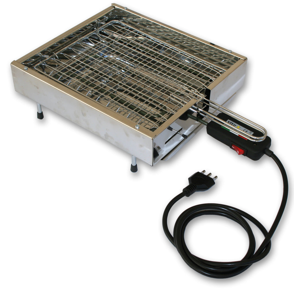 Bistecchiera Griglia Elettrica Satinata in Acciaio Inox 1900 Watt Made in Italy La Stella - ST 1900