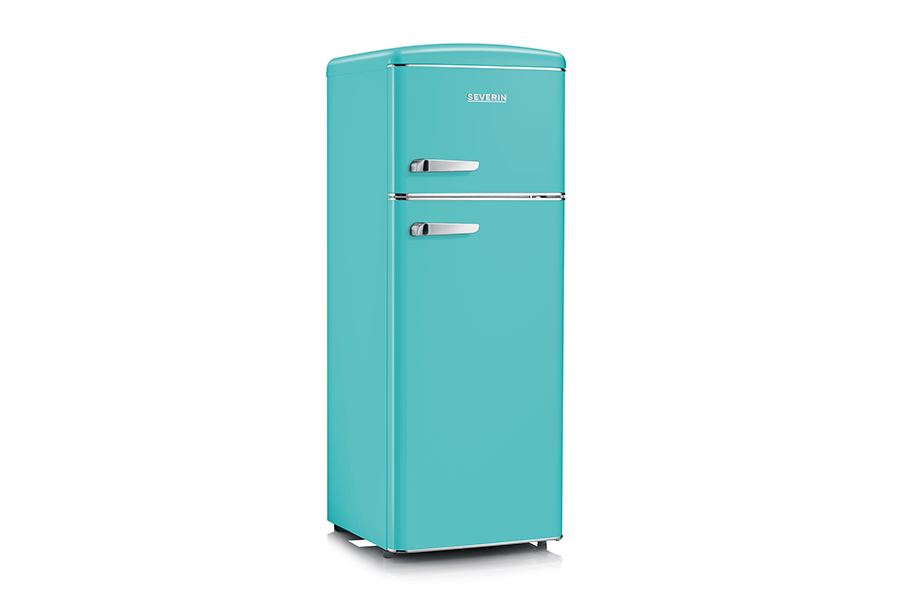 Severin Frigorifero Doppia Porta Retro' Vintage Turchese Rkg 8954