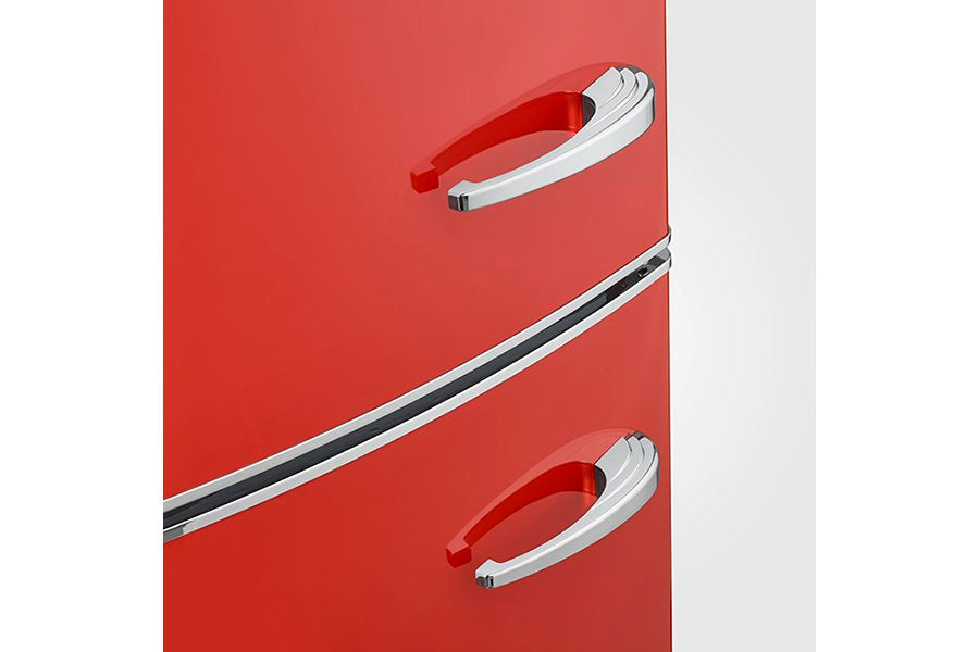 Severin Frigorifero Combinato Retro' Vintage Total No Frost Rosso RKG 8887 Apertura a Sinistra